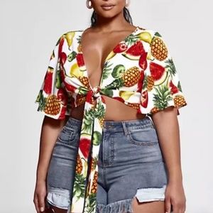 New with Tags! Fashion to Figure x Sarah Rae Vargas Cropped Fruit Top